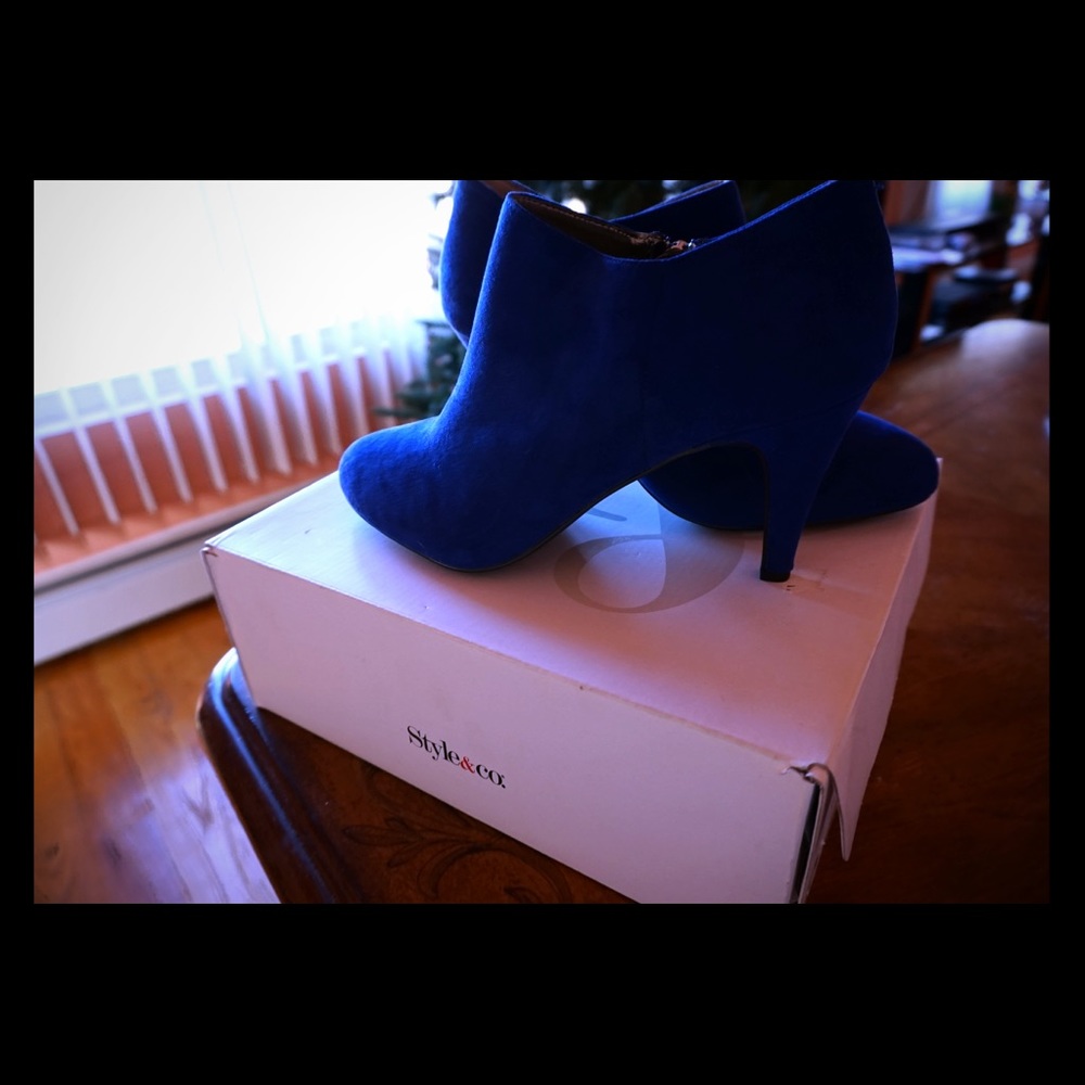 Navy Blue Booties